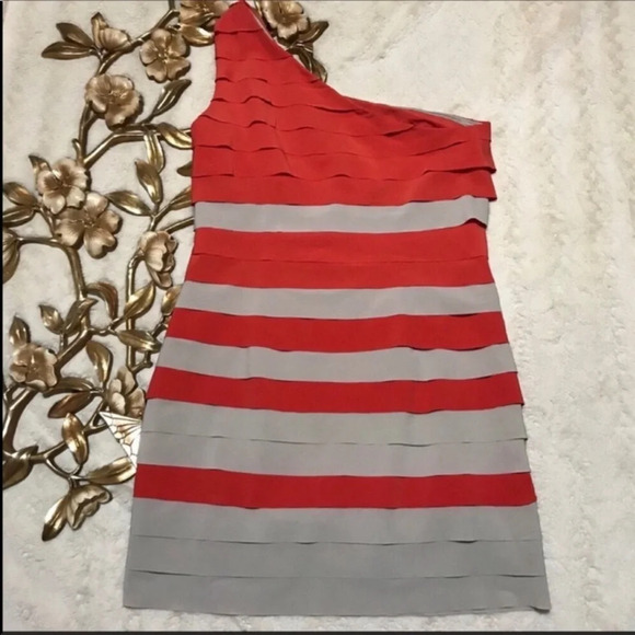 C. Luce Layered One Shoulder Ruffle Dress Size L - Picture 6 of 9